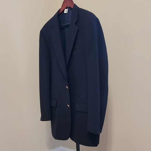 Bobby Jones Black Golf Sport Coat 100% Wool Blazer 40S Gold Buttons Made In USA - Picture 5 of 9